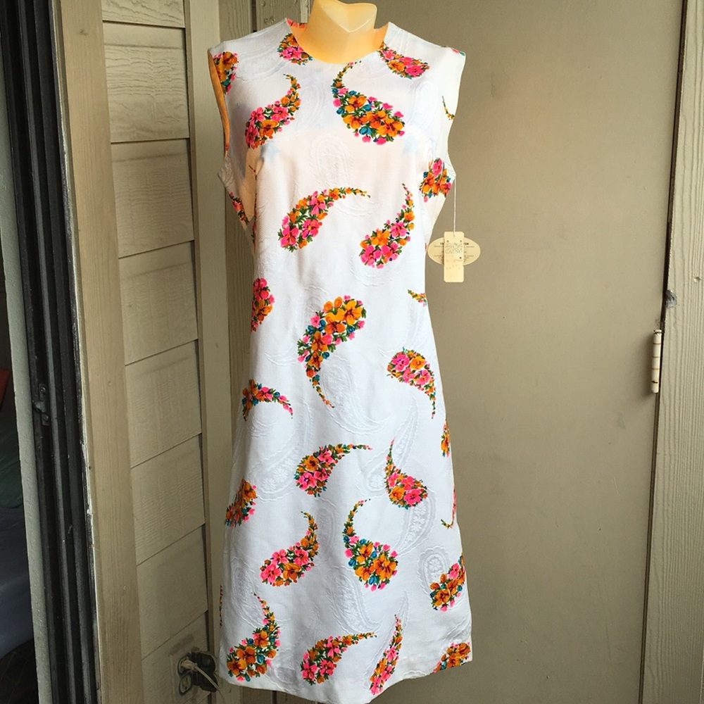 Deadstock vintage cotton shift dress 60s
